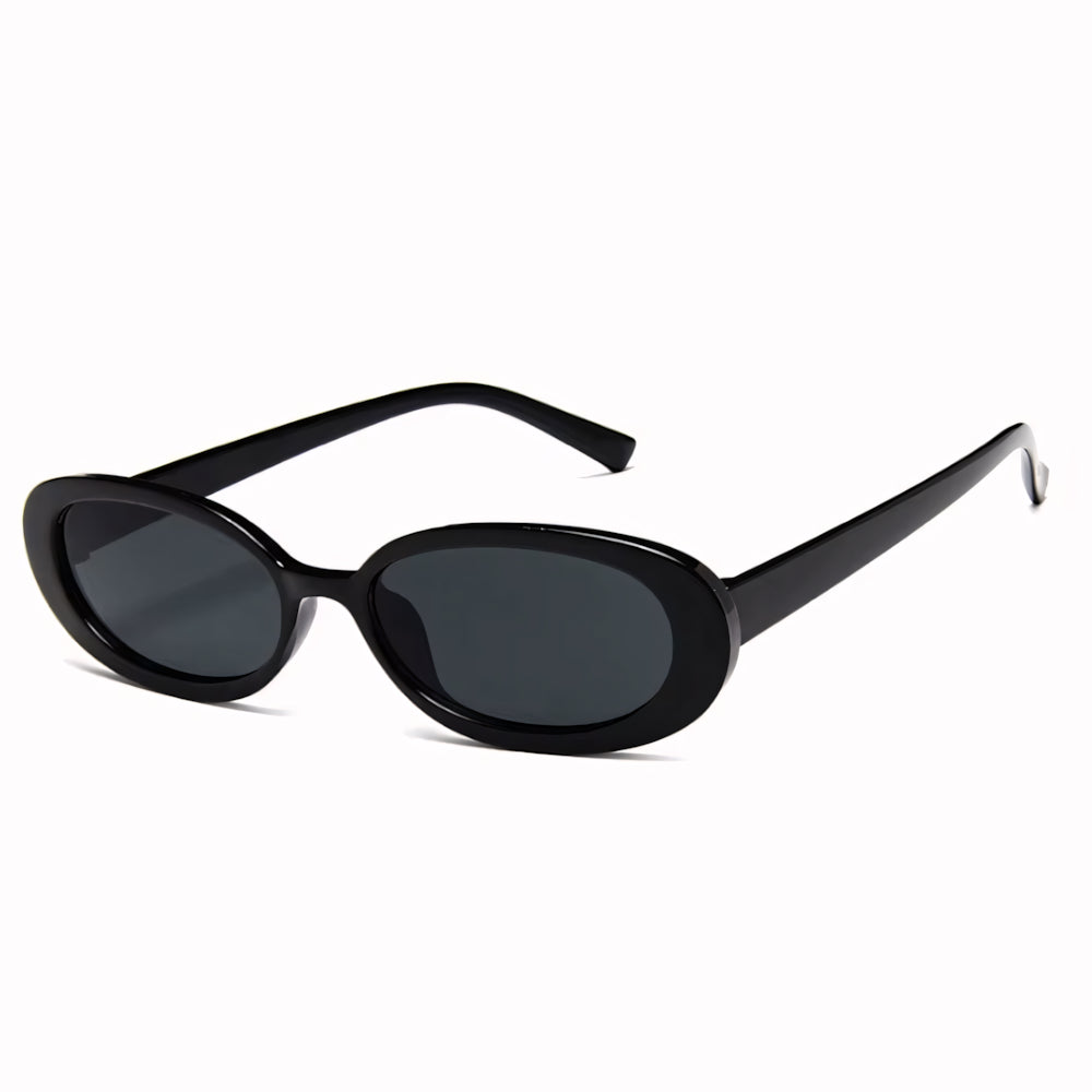 Cat-eye acetate sunglasses, model portrait — HARO Forte dei Marmi