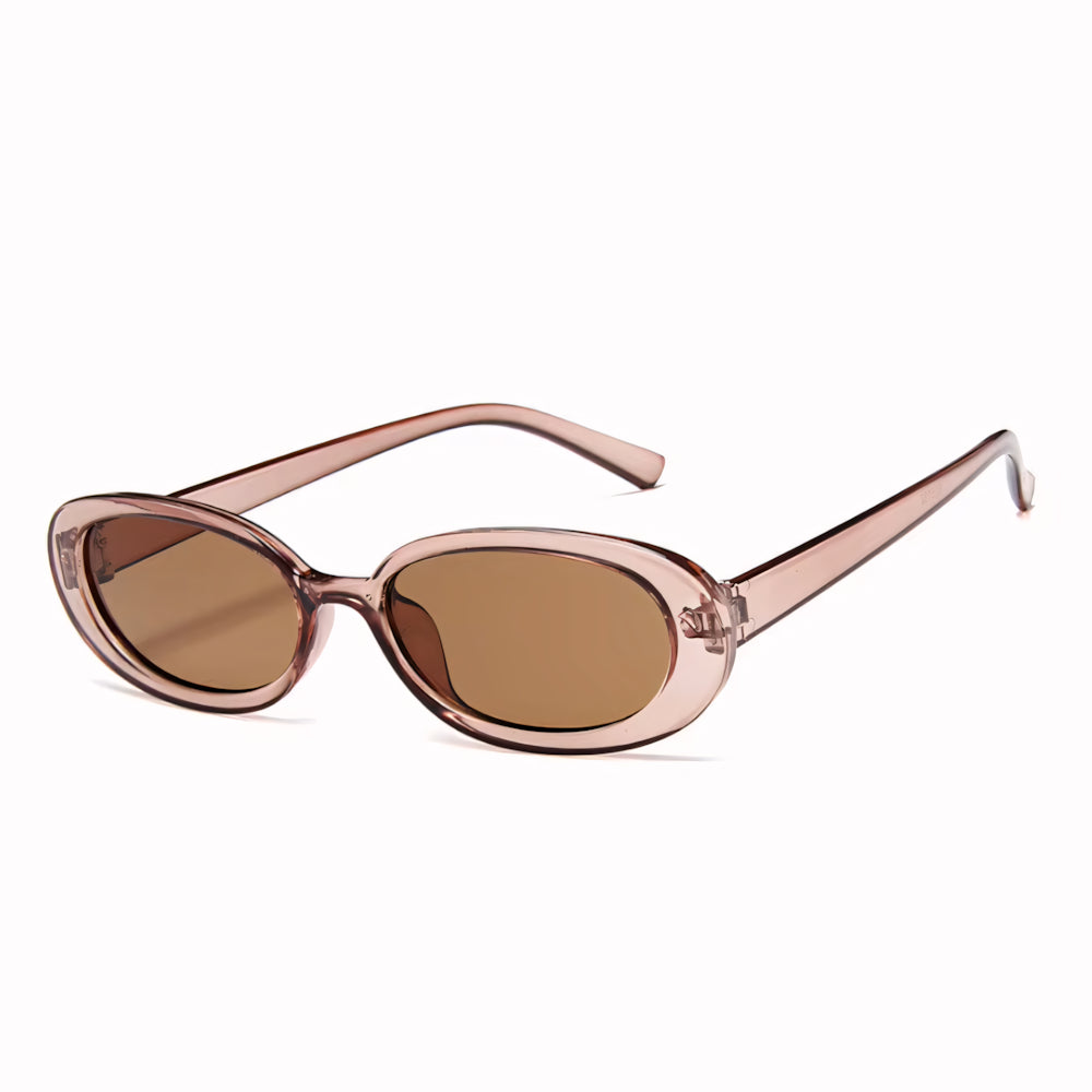 Cat-eye acetate sunglasses with tortoise frame and brown lenses, side angle — HARO Forte dei Marmi