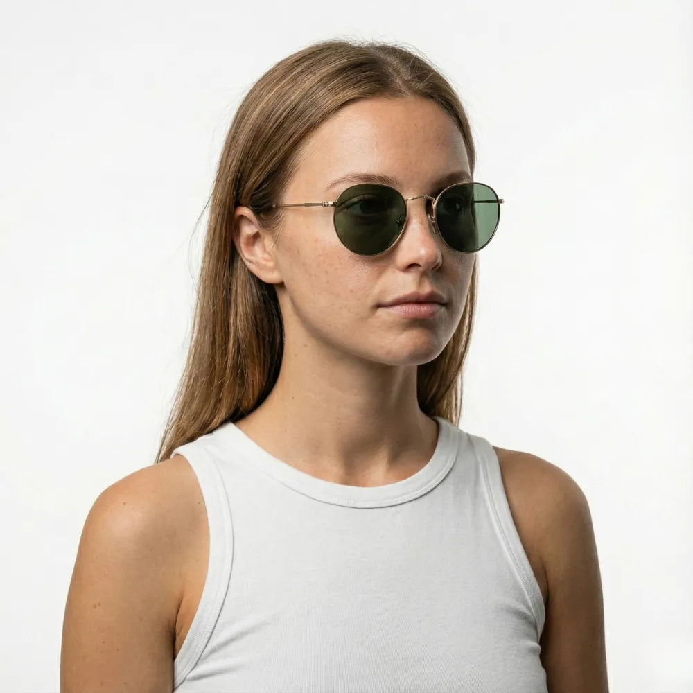 Portovenere 1952 thin round metal sunglasses by HARO Eyewear
