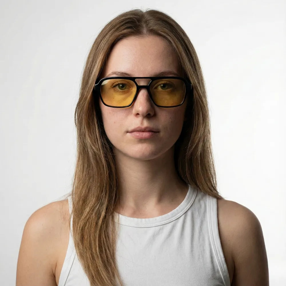 Saint-Tropez Pampelonne square aviator acetate sunglasses by HARO Eyewear