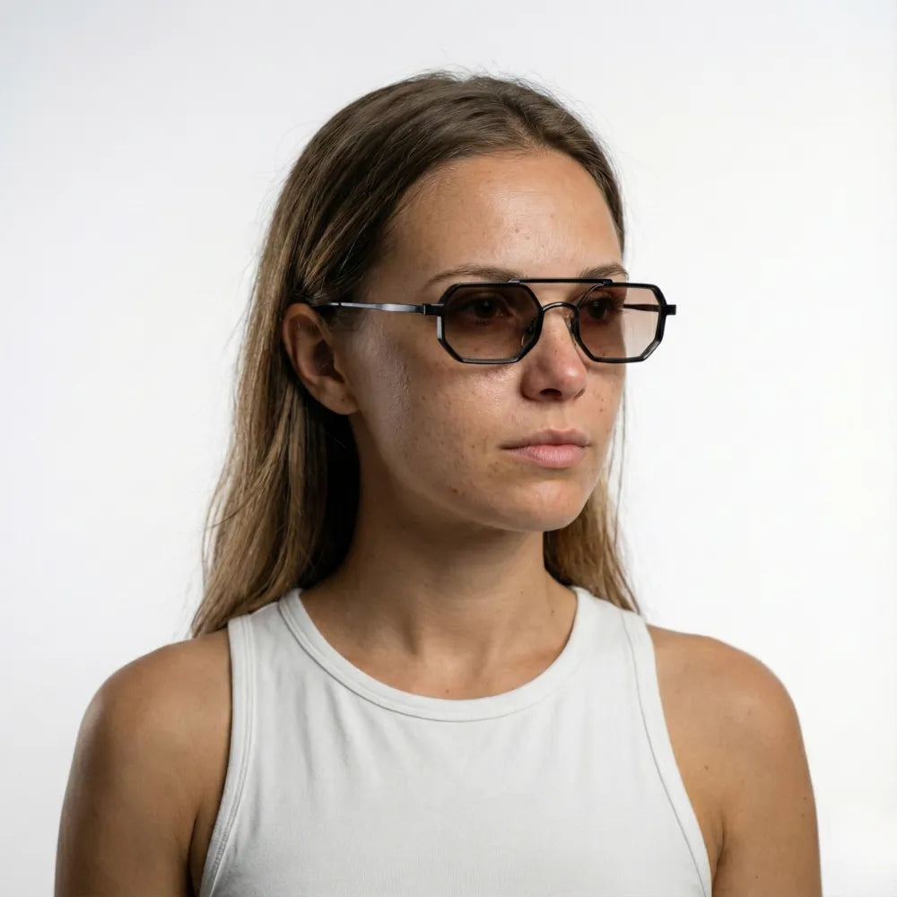 Sorrento Grand Tour hexagonal aviator acetate sunglasses by HARO Eyewear