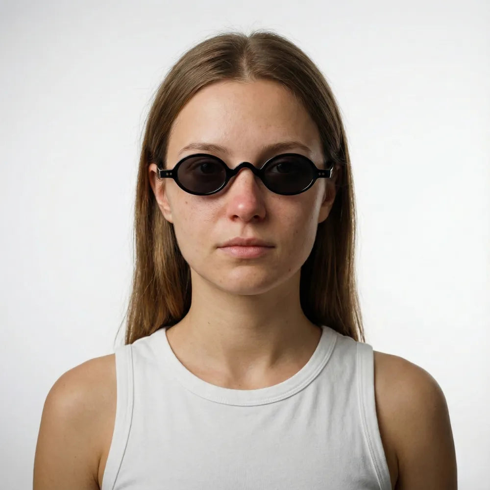 Small rectangular sunglasses by HARO Eyewear — Beaulieu Kérylos editorial