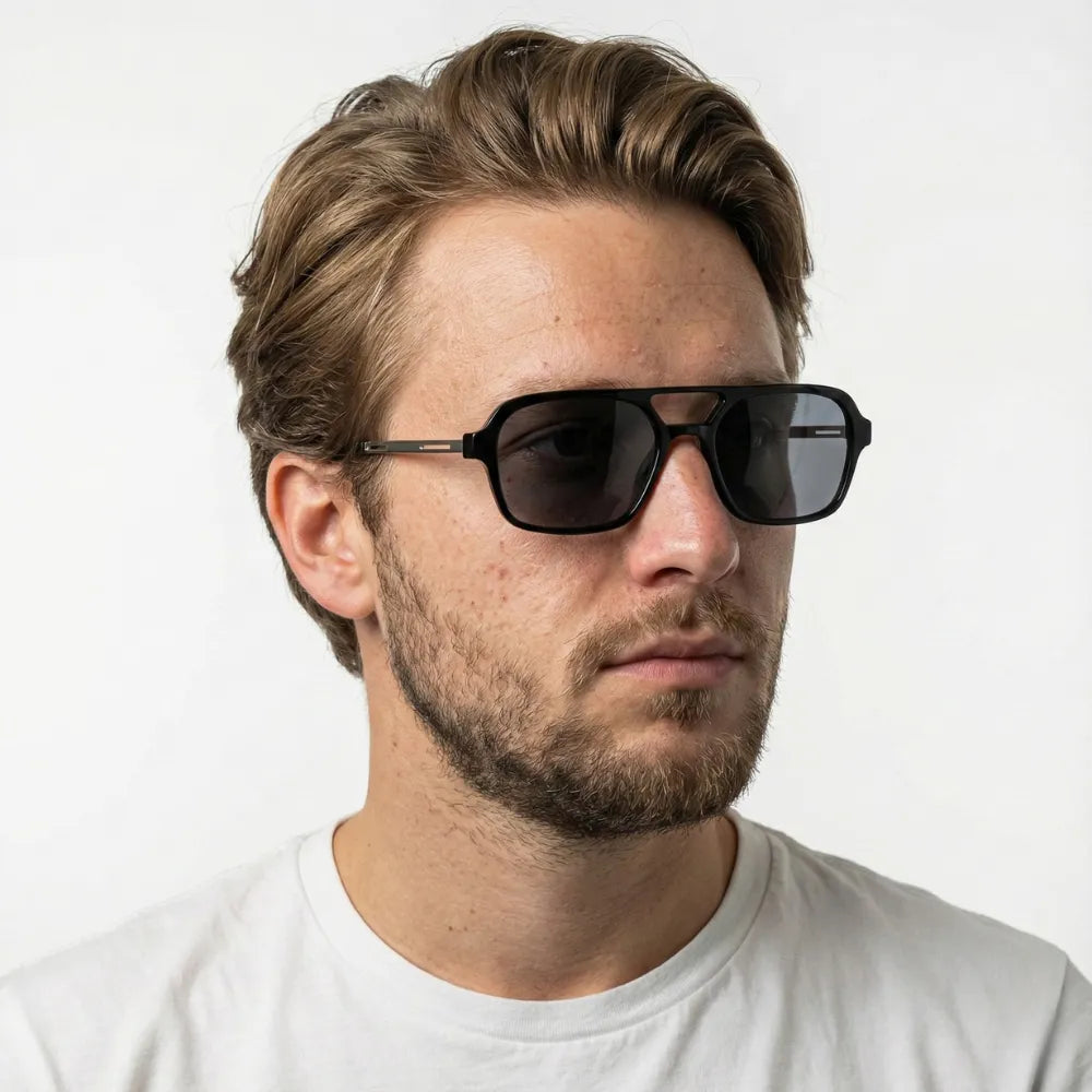 Saint-Tropez Pampelonne square aviator acetate sunglasses by HARO Eyewear