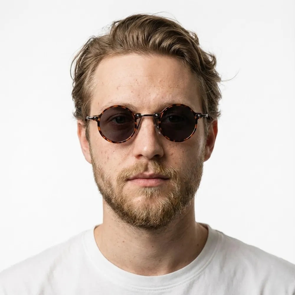 Sanremo 1947 petite round acetate sunglasses by HARO Eyewear