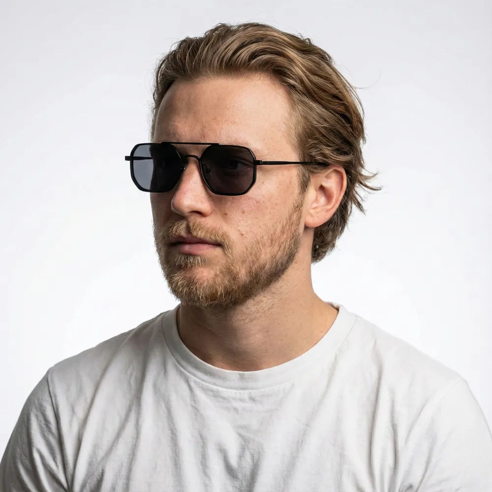Sorrento Grand Tour hexagonal aviator acetate sunglasses by HARO Eyewear